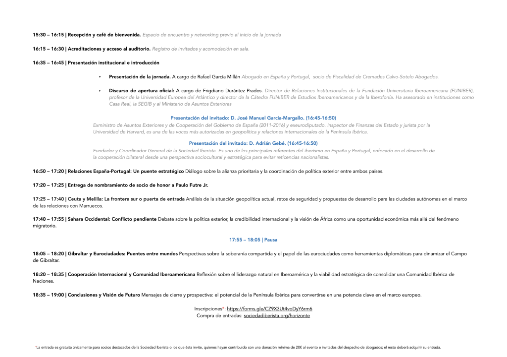 PROGRAMA HORIZONTE IBÉRICO 2026